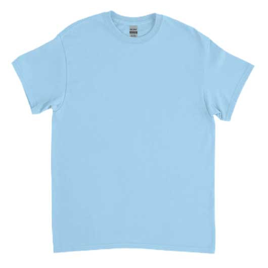 Light Blue Gildan Heavy Cotton Tees Light Blue
